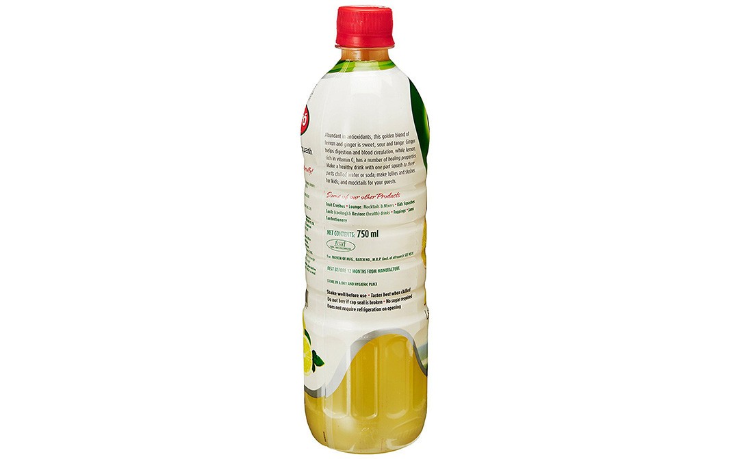 Mapro Restore Lemon Ginger Squash   Plastic Bottle  750 millilitre